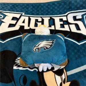 Disney Mickey NFL Eagles Throw + Eagle Pillow Pal